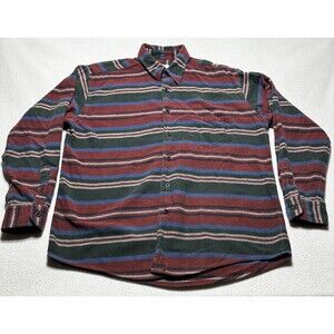 J Crew Shirt Mens Large Oarsman Rugby Polo Striped Heavy Long Sleeve*PEELING